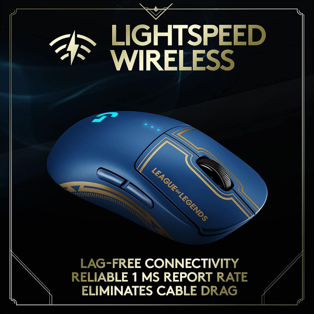 Logitech G PRO Wireless Gaming Mouse — League of Legends Edition — Bule