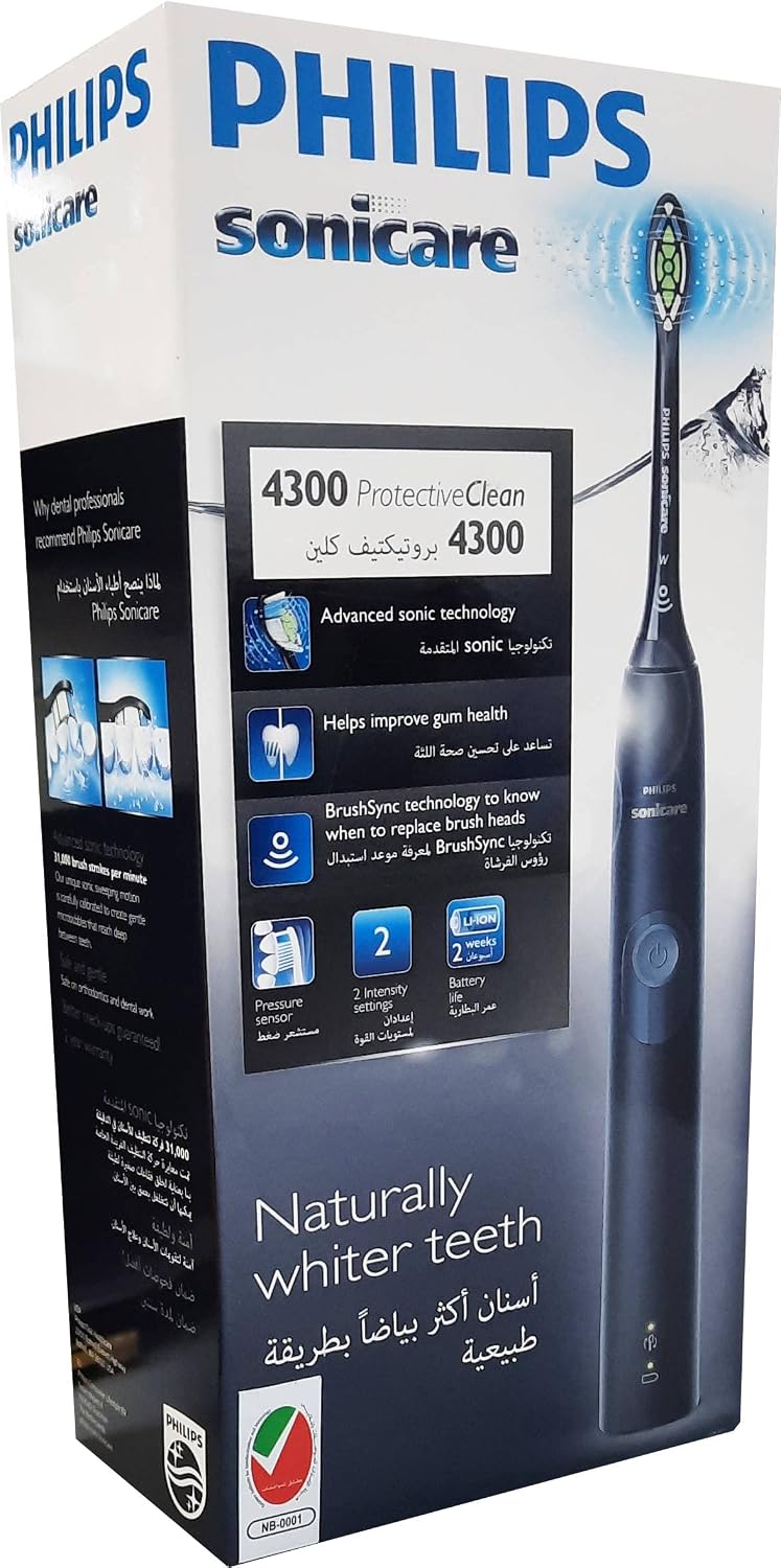 Philips Sonicare Philips Protective Clean, Black 430 Hx680044Certified Uae 3 Pin — Black