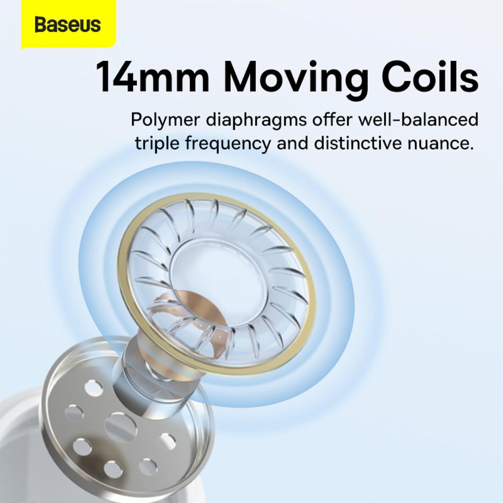 Baseus Encok C17 USB-C Wired Earphones — White