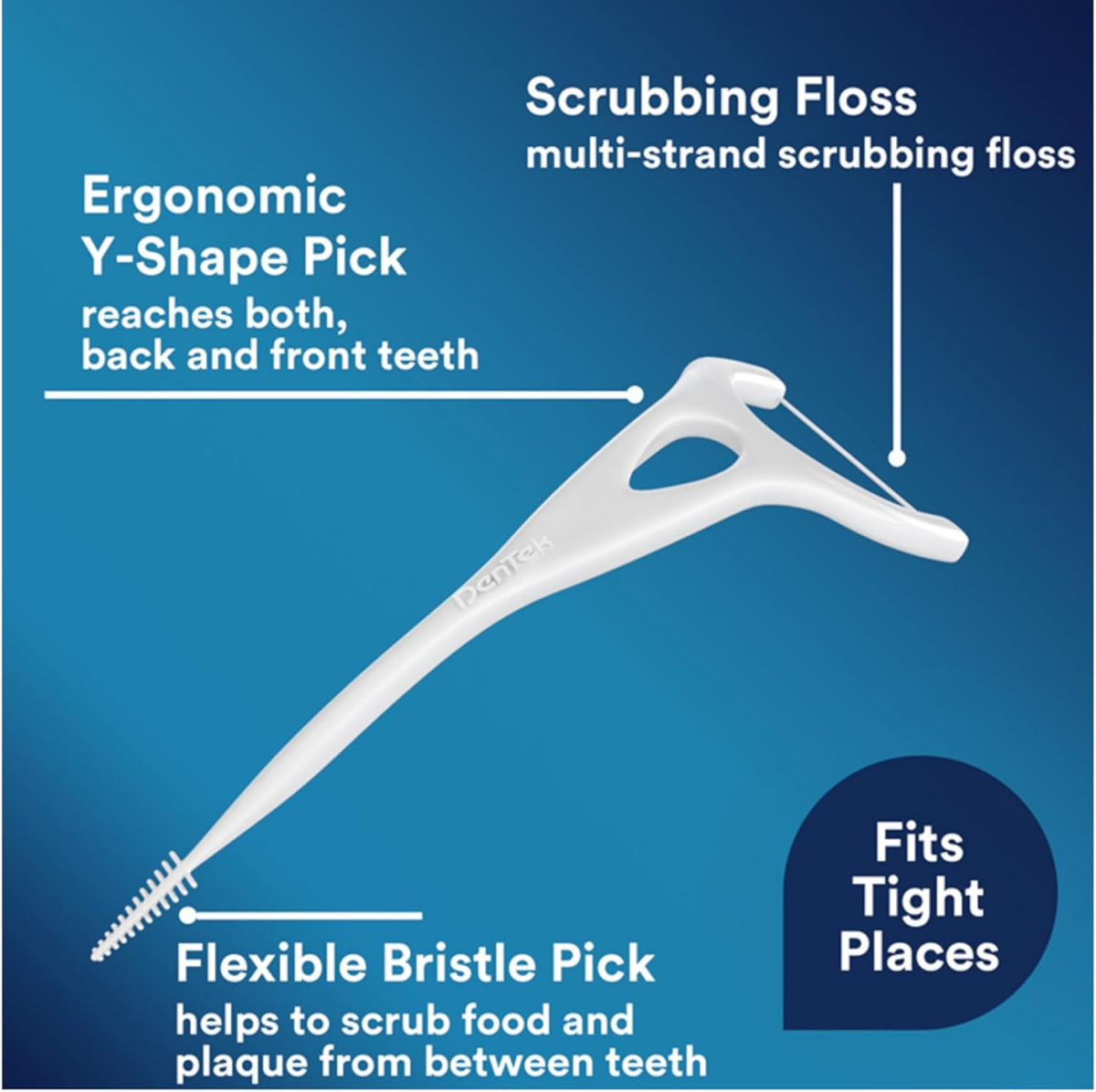 DenTek, Complete Clean Floss Picks 75 Floss Picks Pack of 3, 225 Count — additional product view 4