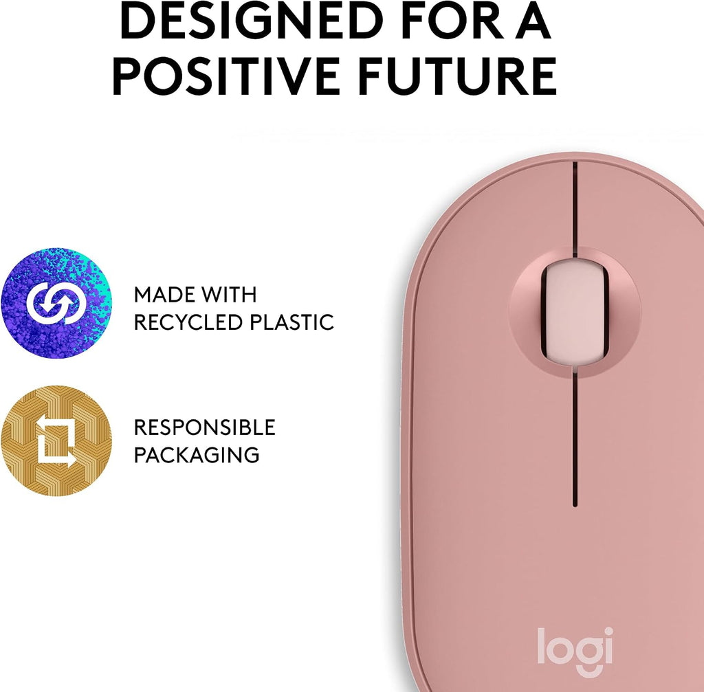 Logitech M350S Wireless Mouse — Rose