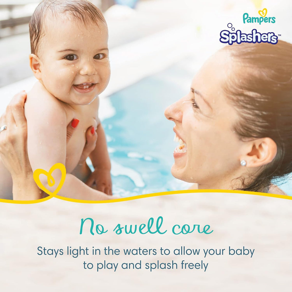 Pampers Splashers Swimming Diaper Pants, Size 3-4, 6-12 kg, Carry Pack, 12 Count