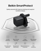 Belkin USB-C Plug 25W - USB-C Phone Charger PD 3.0 Fast Charging with PPS for Apple iPhone 17, iPhone Air, iPhone 16, Samsung Galaxy S25, Pixel 10, Nintendo Switch, & More - Black