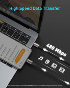 Baseus USB C Cable, Baseus 100W PD 5A QC 4.0 Fast Charging to Zinc Alloy Nylon Braided Type Data Cable — 3.3FT — Black