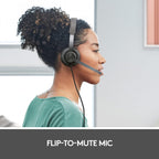 Logitech Zone 750 Wired Headset — Graphite