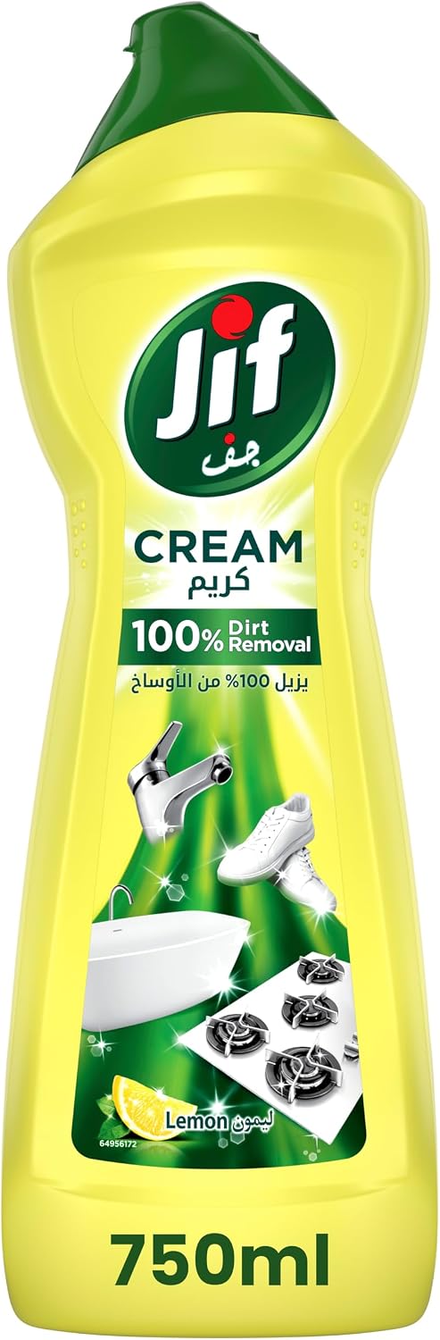JIF Multipurpose Cream Cleaner, Lemon, 100% Dirt Removal, 750ml — additional product view 3