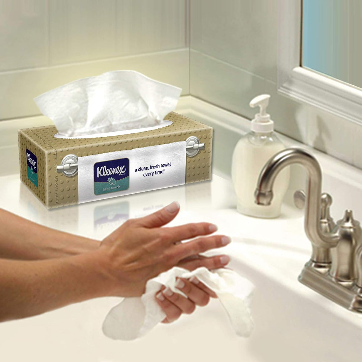 Kleenex Hand Towel, 1 Box x 90 Sheets, Disposable Towel Tissue for Hands, Kitchen and Bathroom use — additional view 6