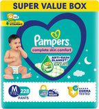 Pampers All round Protection Pants, Medium size baby Diapers, (M) 228 Count Lotion with Aloe Vera