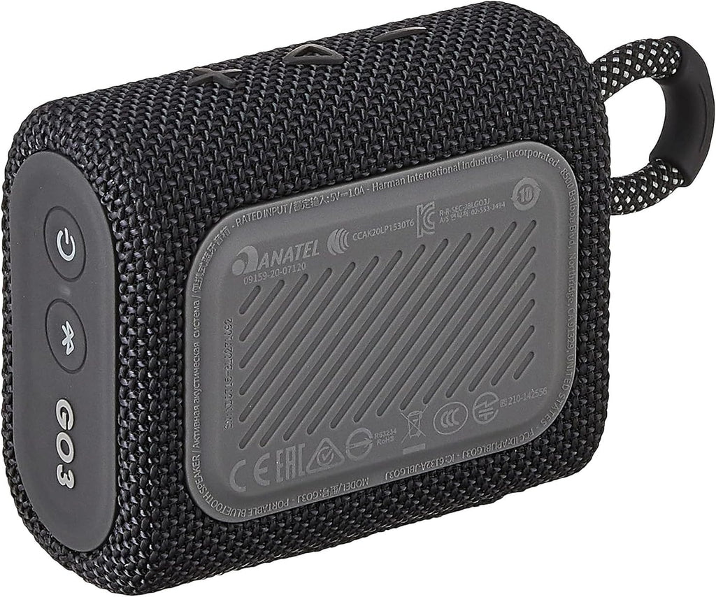 JBL Go 3 Portable Bluetooth Speaker — Black