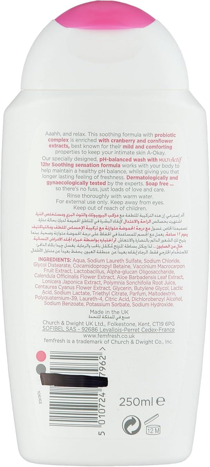 Femfresh Intimate Soothing Wash 250ml, Twin pack — additional product view 2