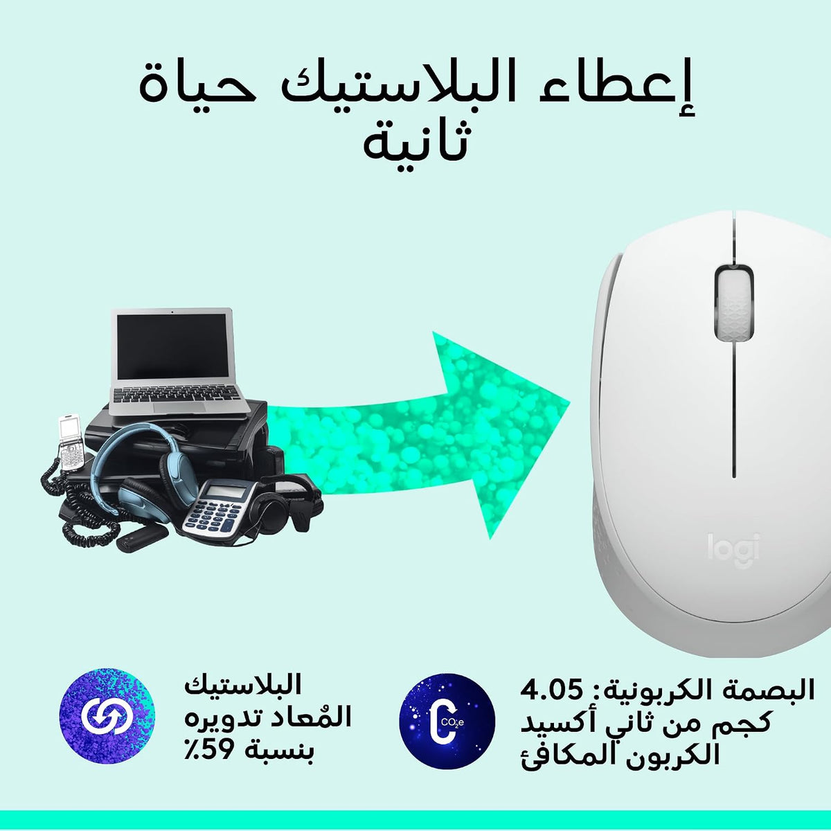Logitech M171 Wireless Mouse — Off White
