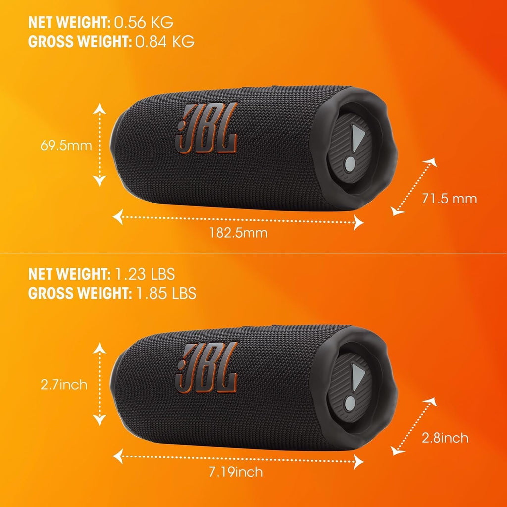 JBL Flip 7 Portable Bluetooth Speakers — Pair — Red