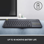 Logitech K400 Plus Keyboard — Black
