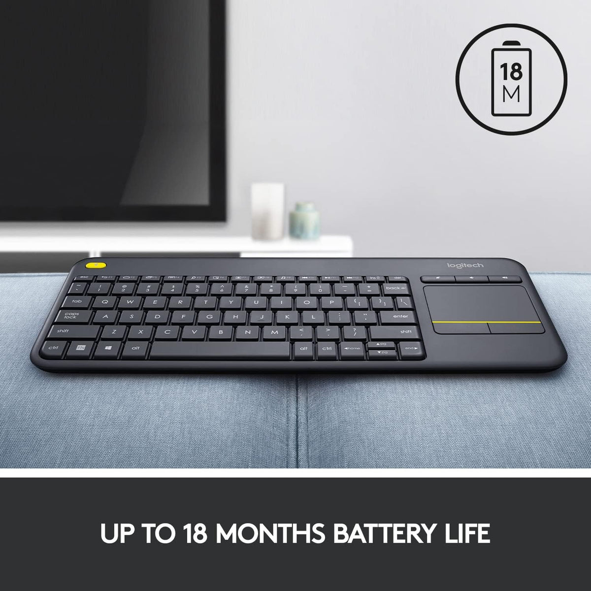 Logitech K400 Plus Keyboard — Black