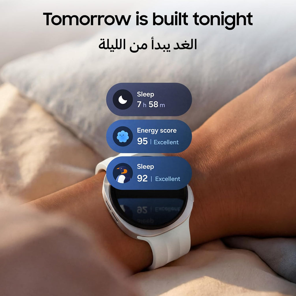 Samsung Galaxy Watch9 Graphite,44mm,Bluetooth, Slimness,Comfort fit,Signature Cushion Design,Personalized Sleep Experience, Health Coaching, 2 Years Extended Warranty (UAE Version)(Amazon Exclusive)
