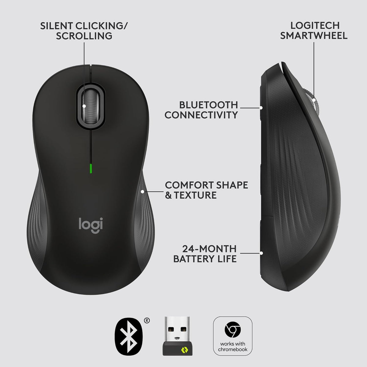 Logitech M550 Wireless Mouse — Black