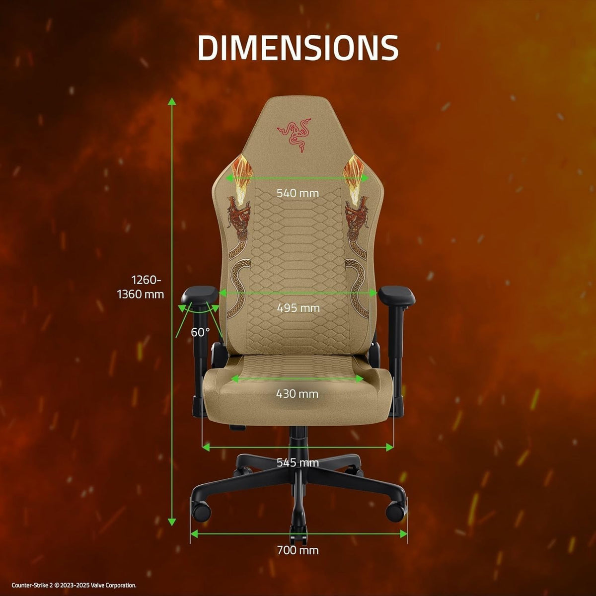 Razer Iskur V2 X Ergonomic Gaming Chair — Counter Strike 2 Edition — product image 2