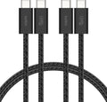 Belkin 2-Pack Braided USB-C to USB-C Cable 5ft 240W - Soft, Flexible Fast-Charging Cable, Type C Charger Cord for iPhone 17 & 16 Series, Galaxy S25, Pixel 10, iPad Pro, & More - Black