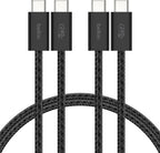 Belkin 2-Pack Braided USB-C to USB-C Cable 5ft 240W - Soft, Flexible Fast-Charging Cable, Type C Charger Cord for iPhone 17 & 16 Series, Galaxy S25, Pixel 10, iPad Pro, & More - Black