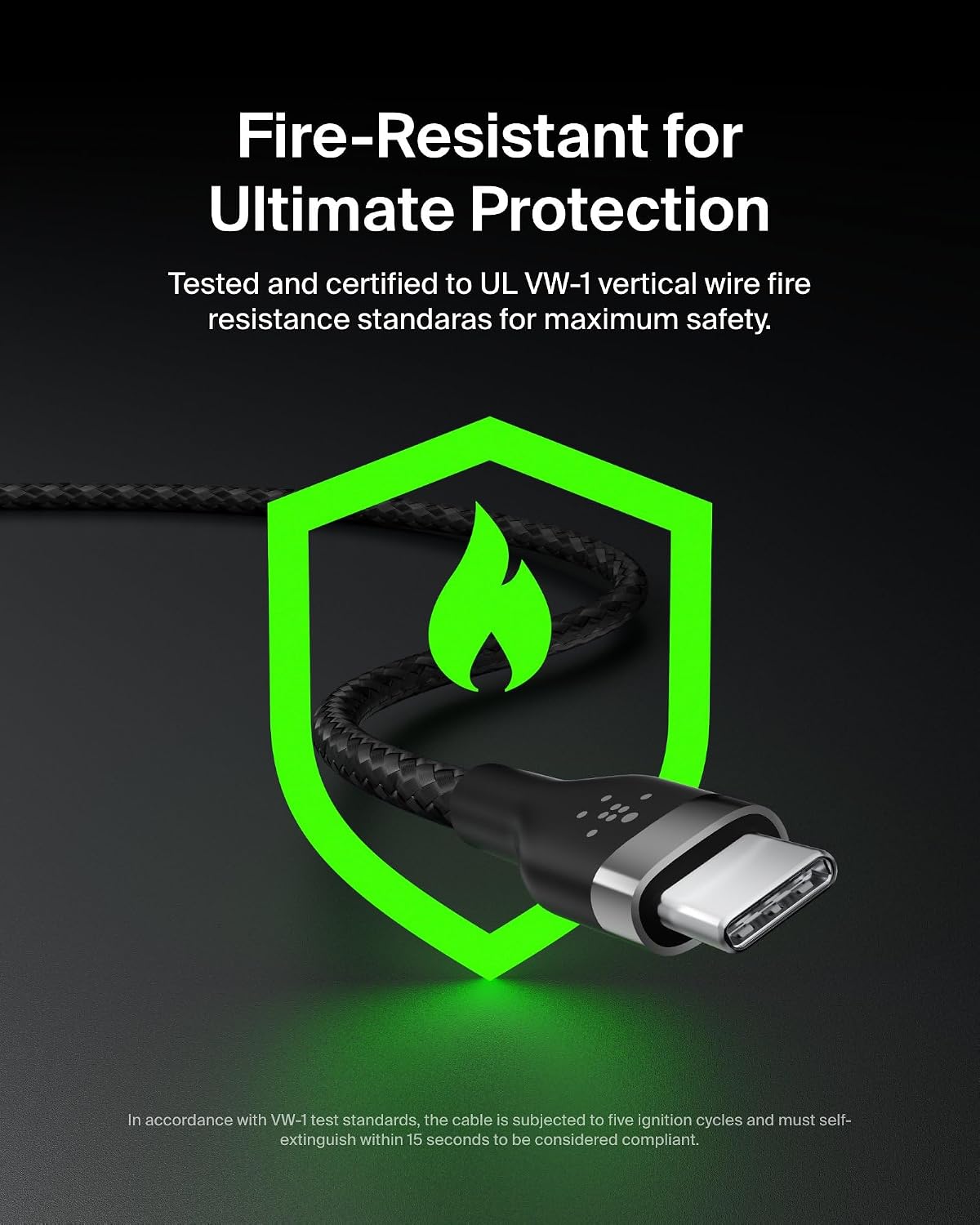 Belkin BoostCharge Pro Flex Braided USB C charger cable, USB-IF certified Power Delivery PD type C fast charging cable for iPhone 16, 15, Galaxy S24, S23, MacBook Pro, iPad, Pixel and more – 2m, black