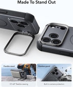ESR Cyber Tough for iPhone 18 Pro Max/17 Pro Max Case with Flex Stand Grey