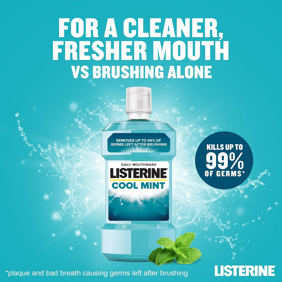 Listerine Cool Mint Mouthwash, 500 ml, 6-Pack — additional product view 2