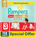 Pampers Ultimate Comfort Culotte Pants Diapers Size 3, 6-11kg SSP 112 Count
