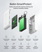 Belkin BoostCharge 10000mAh Power Bank with Digital Battery Display - White
