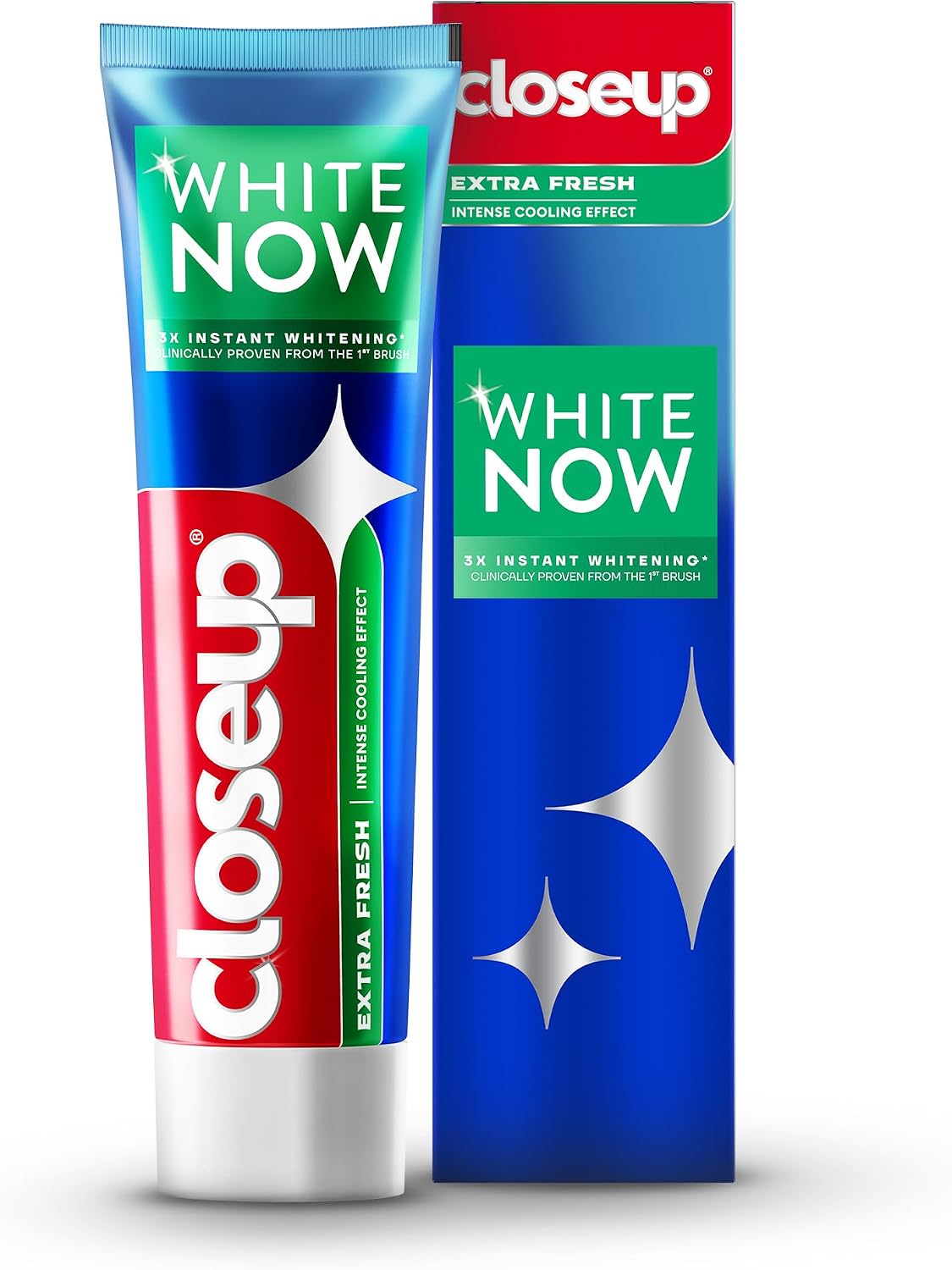 Closeup White Now Toothpaste, Extra Fresh, 3x Instant Whitening from the First Brush, Intense Cooling Effect, 75ml — front product image