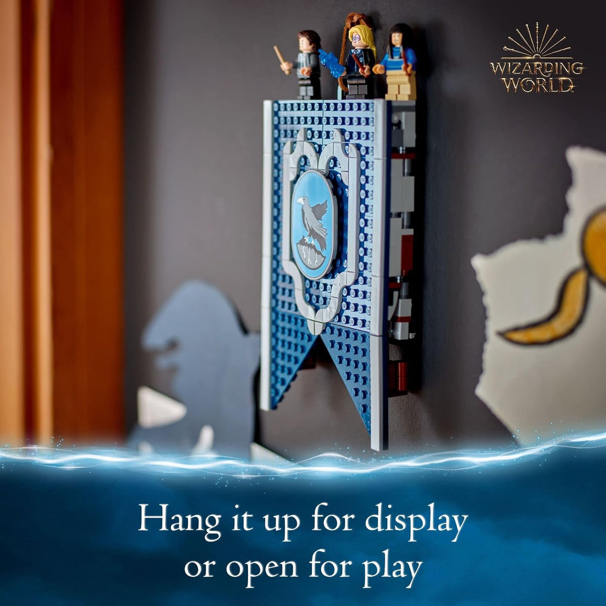 LEGO 76411 Harry Potter Ravenclaw House Banner Hogwarts Castle Toy or Wall Display with Luna Lovegood Figurine Collectible Travel Toys