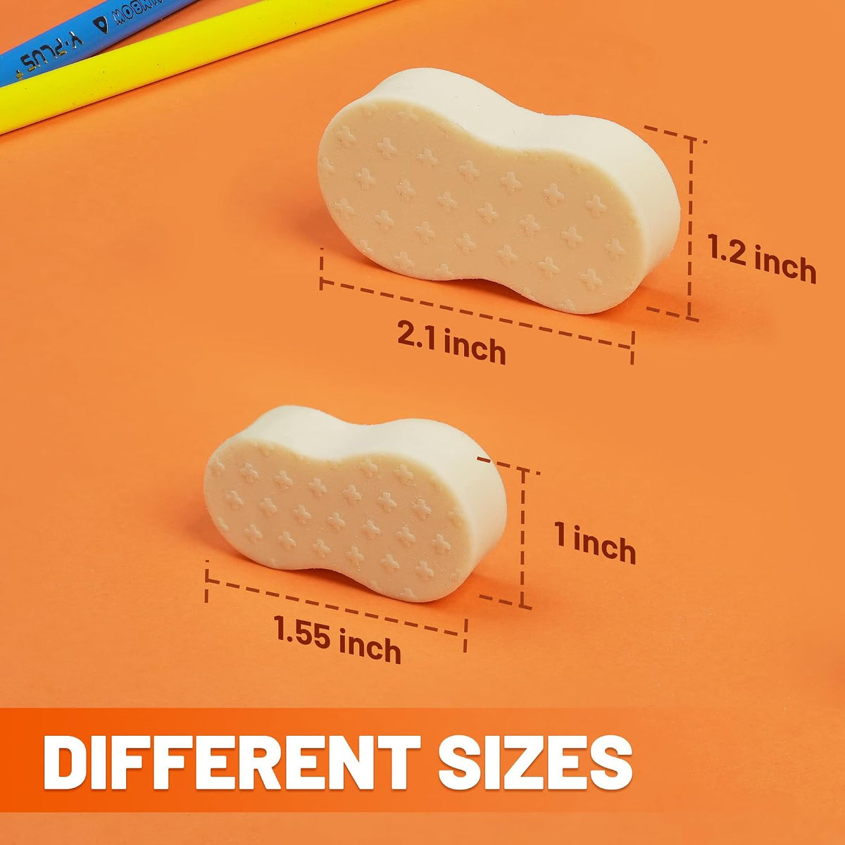 YPLUS Hi-Polymer Erasers — Pack of 6 — Small