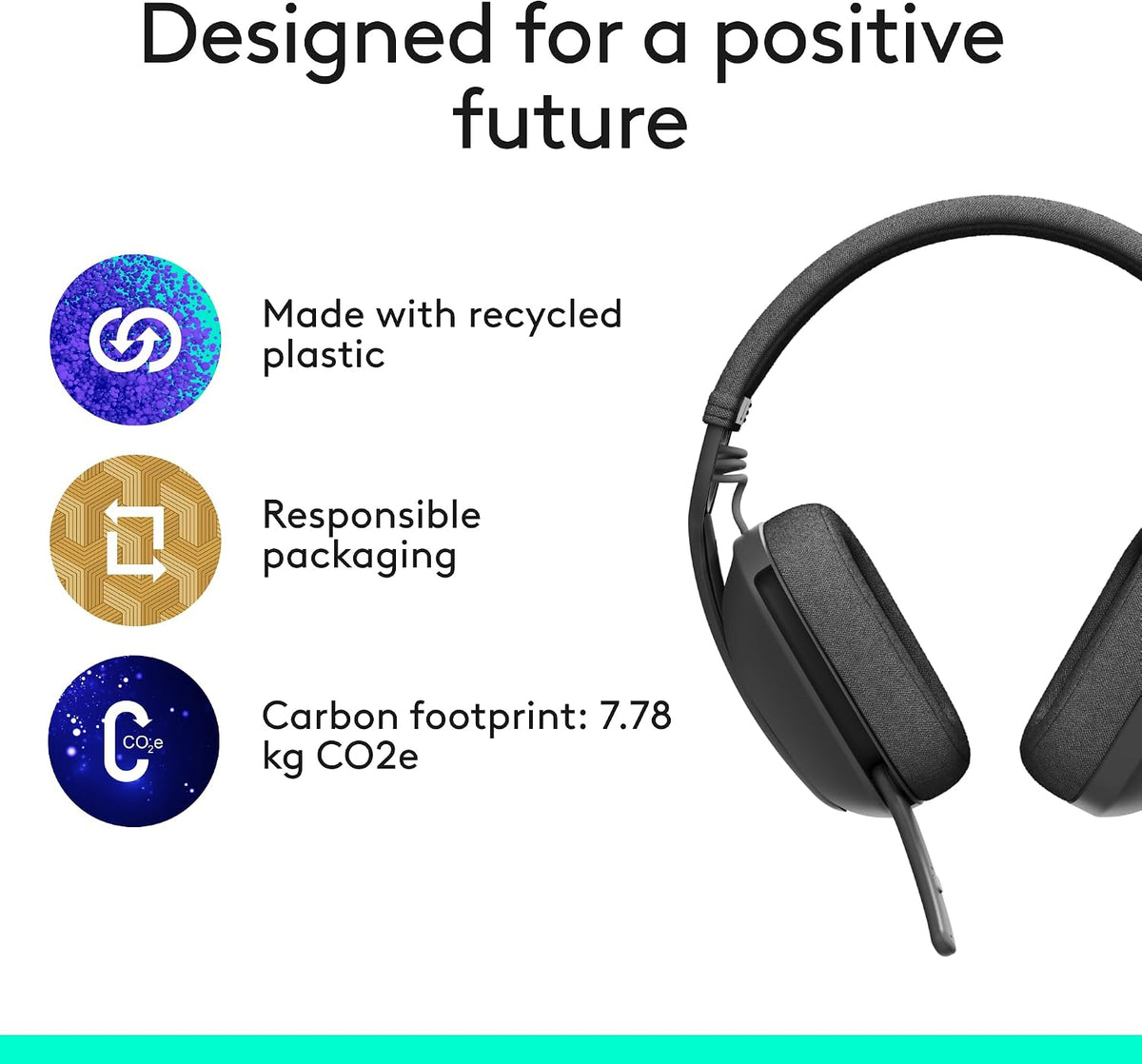 Logitech Zone Vibe 100 Headset — Graphite