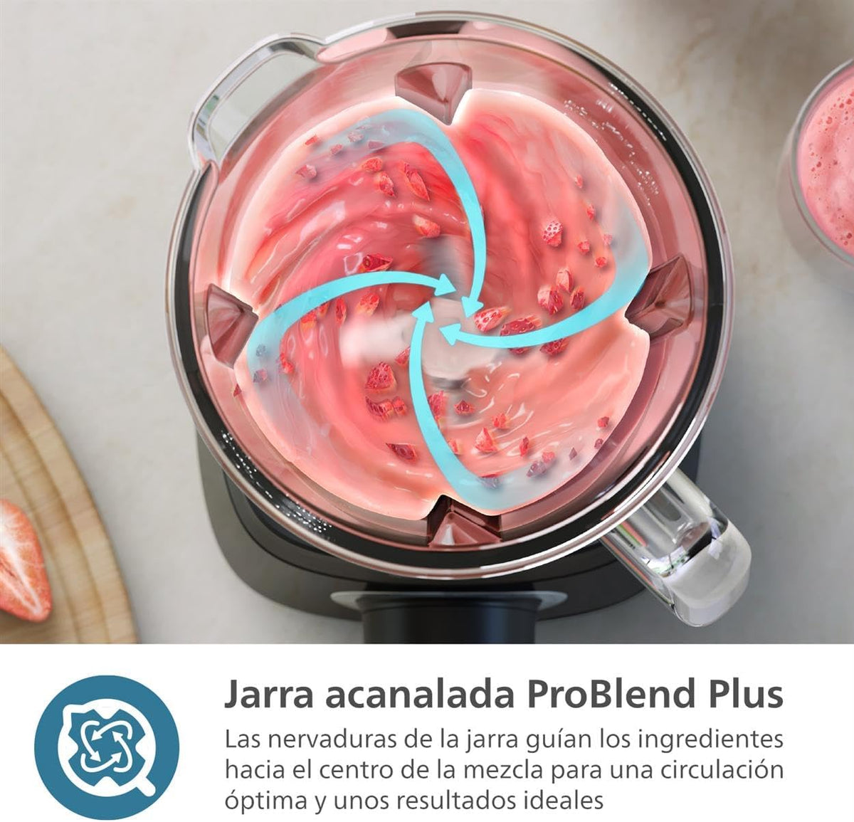 Philips Blender 5000-1000W ProBlend Plus, 3 Speeds — Cashmere Grey