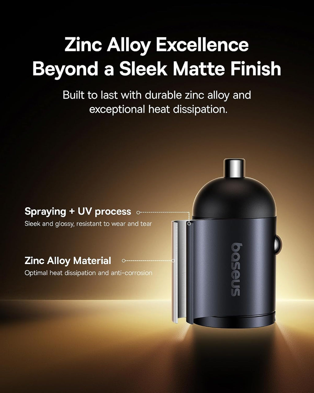 Baseus Tiny Star Mini Car Charger UC30WCosmic Black — Black