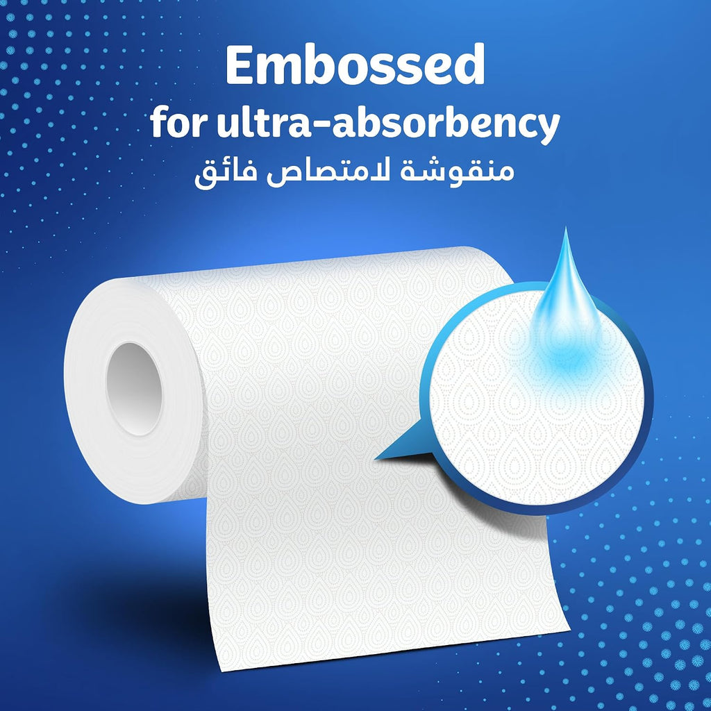 Kleenex Multi Purpose Kitchen Tissue Paper Towel, 2 PLY, 1 Roll x 90 Sheets, Absorbent Towels for all Surfaces — additional view 4