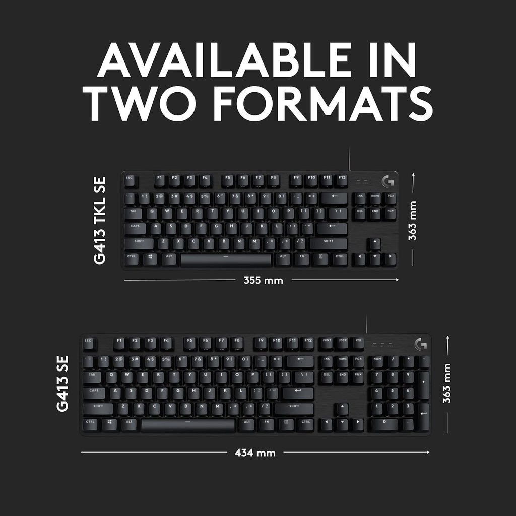 Logitech G413 SE Gaming Keyboard — Black
