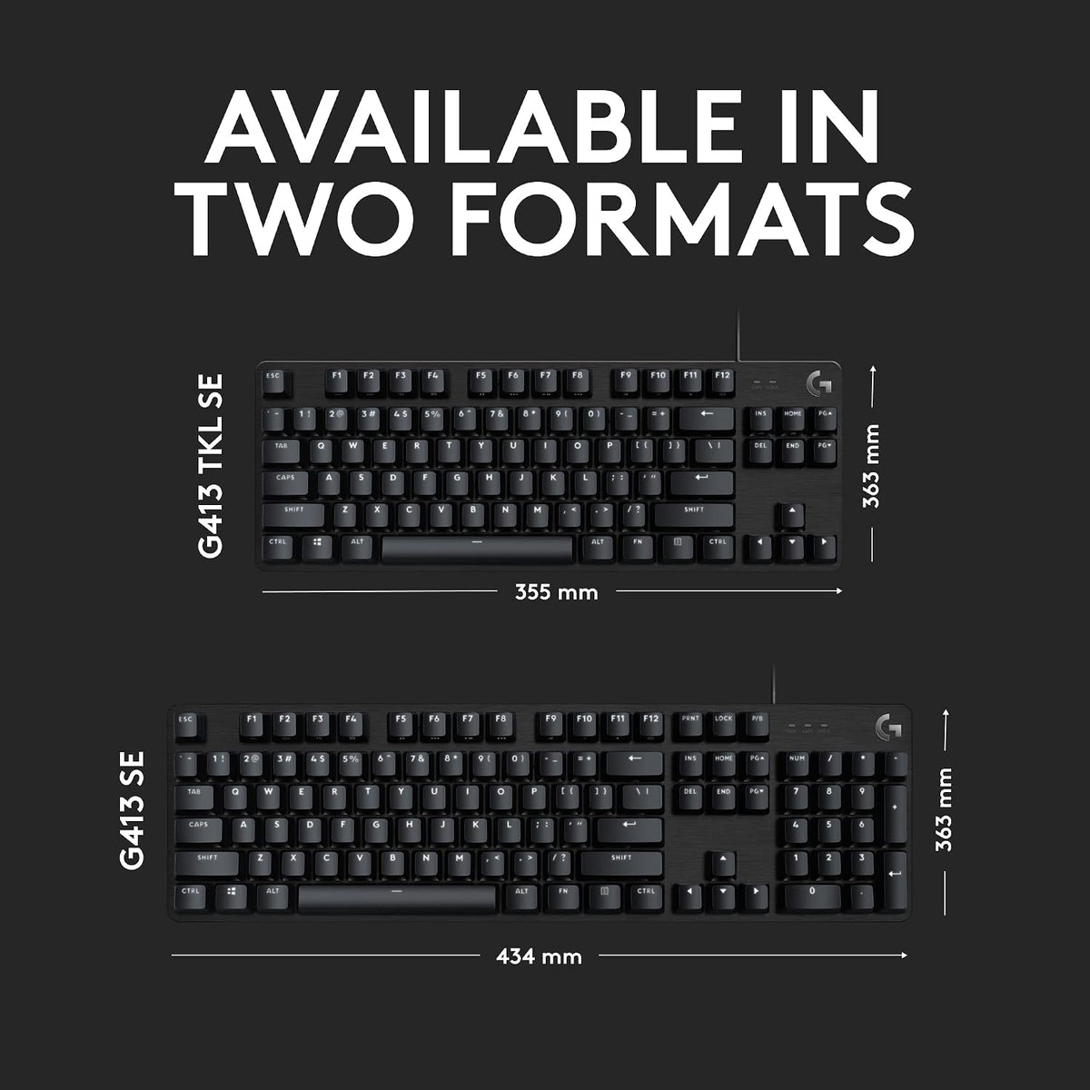 Logitech G413 SE Gaming Keyboard — Black