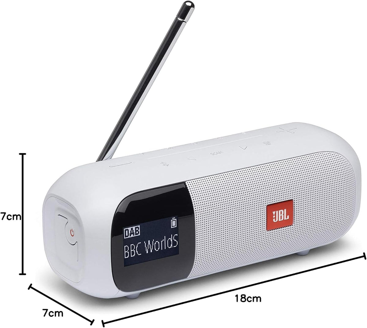 JBL Tuner 2 Portable DAB/FM Bluetooth Radio — White