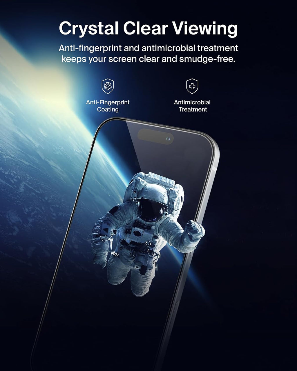 Belkin ScreenForce InvisiGlass iPhone 17 Pro Privacy Screen Protector, Scratch-Resistant Impact Protection, Easy Align Tray for Bubble Free Application Included, 9H Hardness Tested Recycled Glass