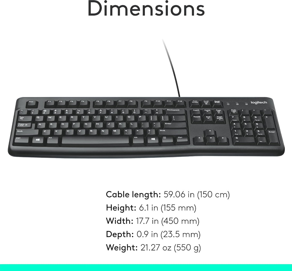 Logitech K120 for Business Keyboard — Black