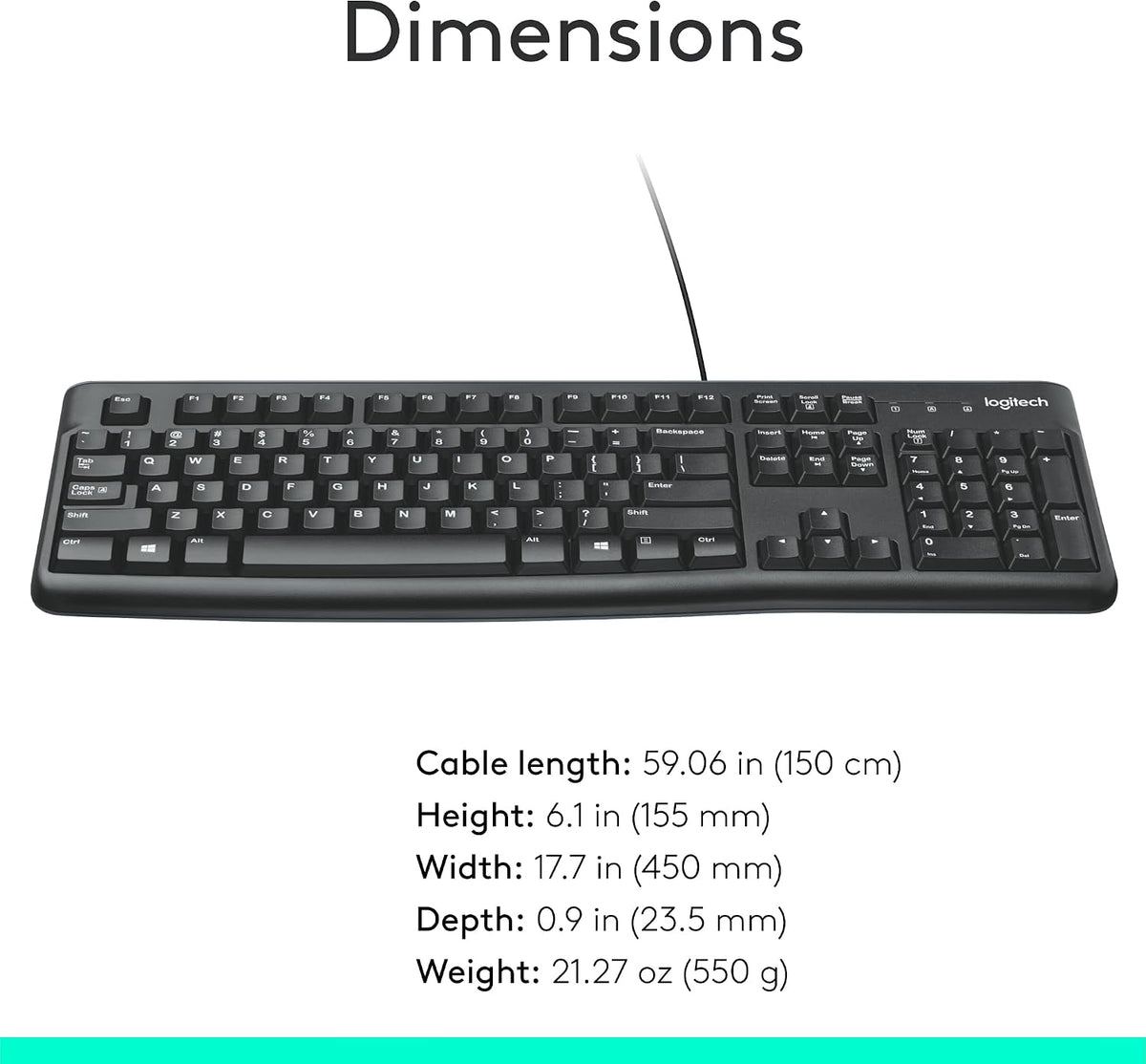 Logitech K120 for Business Keyboard — Black