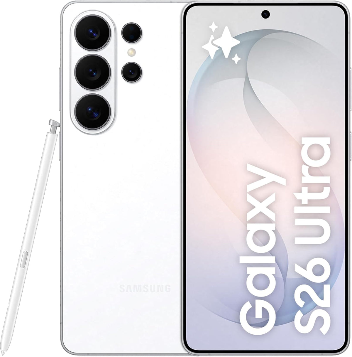 Samsung Galaxy S26 Ultra White, 256GB Storage, AI Phone, 12GB RAM, Customized AP, Built-in Privacy Display, Photo Assist, 200MP Camera, 5000mAh Battery (UAE Type Approved)