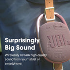 JBL Clip 4 Portable Bluetooth Speaker — Blue/Pink