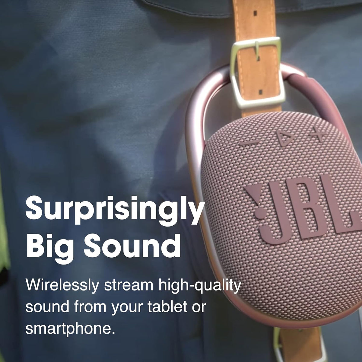 JBL Clip 4 Portable Bluetooth Speaker — Blue/Pink