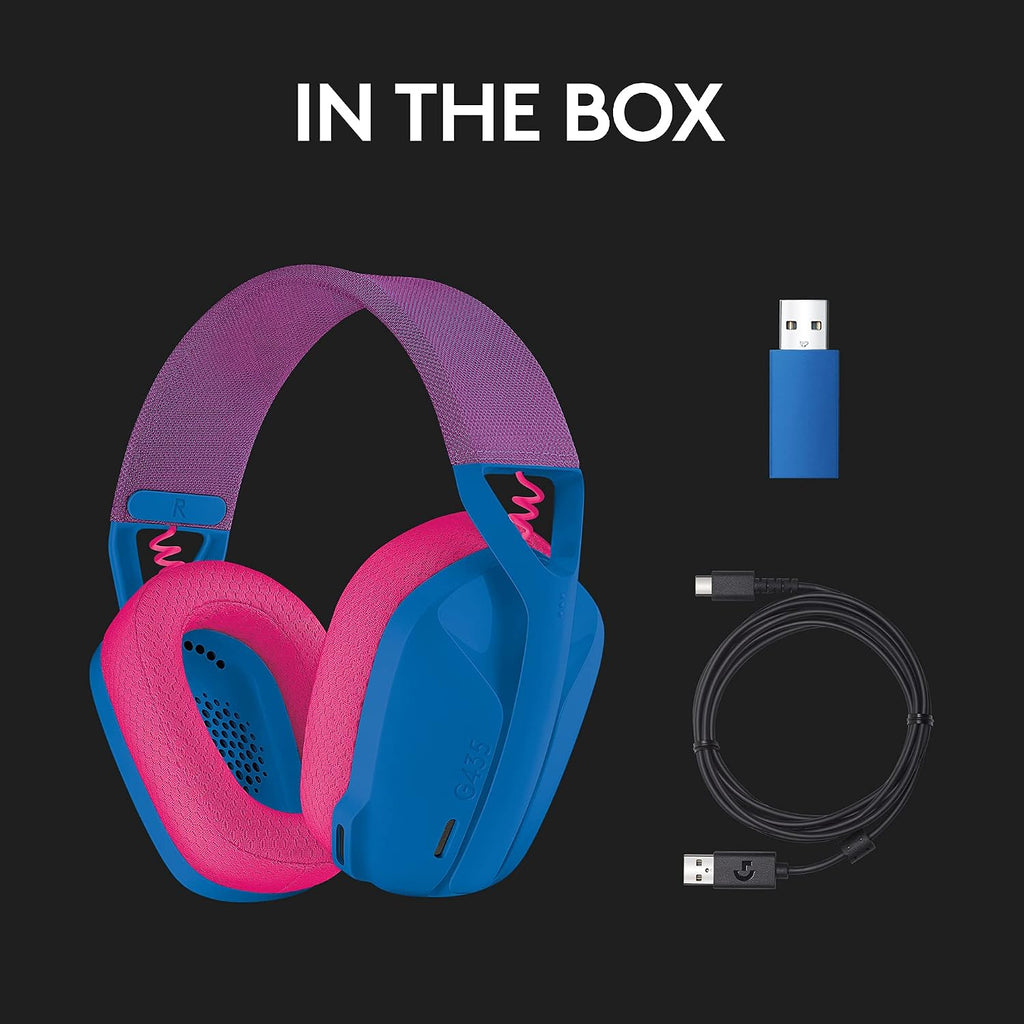Logitech G435 Wireless Gaming Headset — Blue / Raspberry