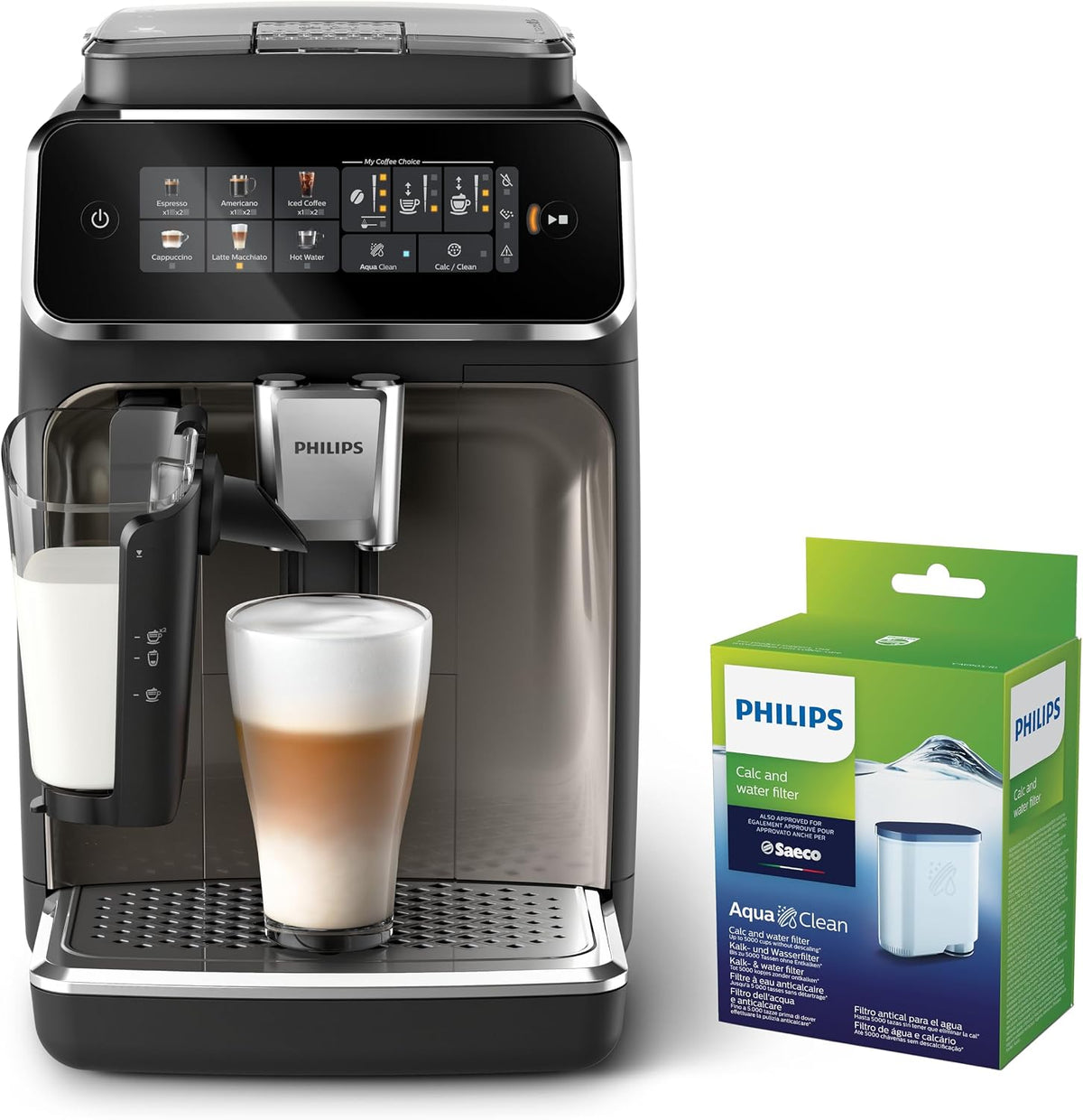 Philips EP3347/90 Espresso Machine + Extra Aqua Filter Bundle — Black