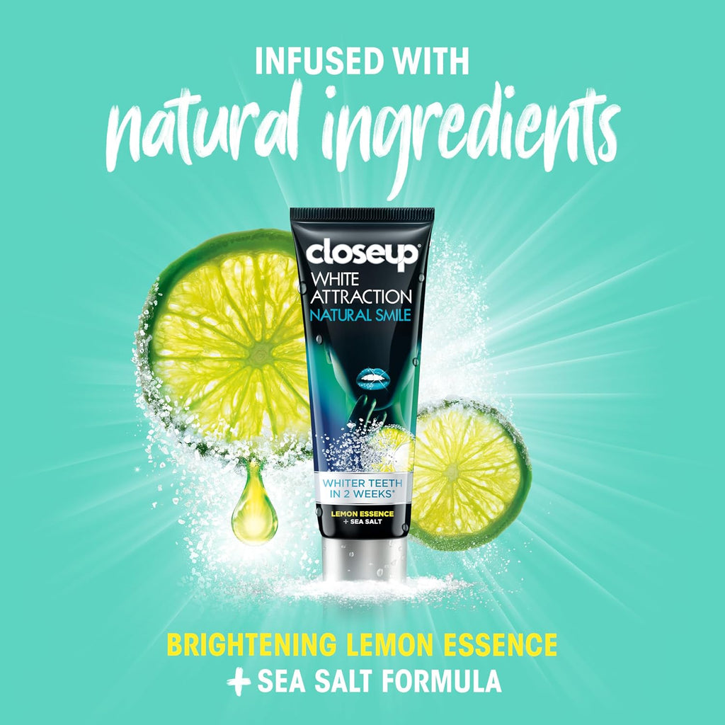 Closeup White Attraction Toothpaste Lemon & Sea Salt 75ml — additional product view 4