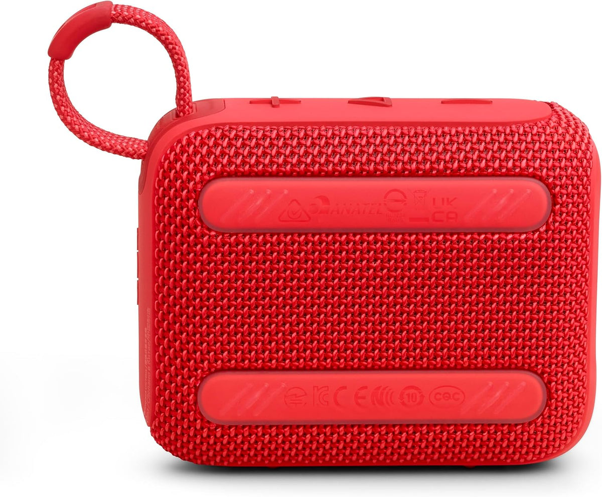 JBL Go 4 Portable Bluetooth Speaker — Red
