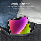 Belkin UltraGlass iPhone 14, iPhone 13 and 13 Pro Screen Protector, AntiMicrobial-Treated, Easy Bubble Free Application with Included Installation Guide Tray, 9H Hardness Tested, Tempered Glass