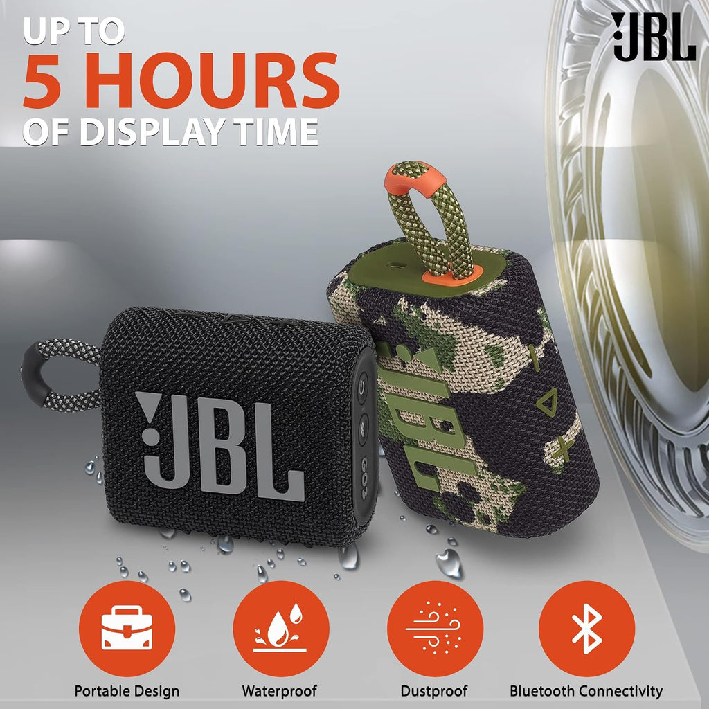 JBL Go 3 with Boomph Cleaning Cloth — Red